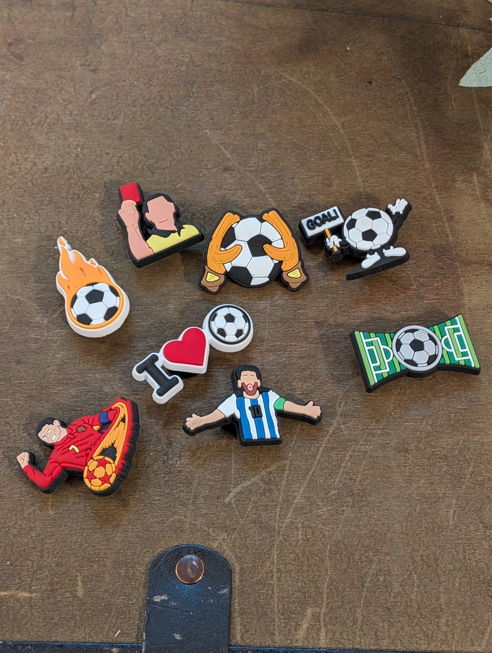 Soccer Themed Jibbetz Charms Aet of 8